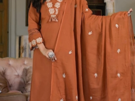 Embroidered Suit Set
