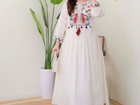 White Embroidered Kurta Set