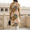 Floral kurta set back view elegant styling
