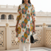 Multicolor floral kurta front view office wear