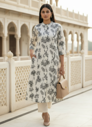 Office wear Cotton Kurta Set