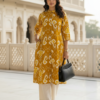Mustard Kurta Set for Women