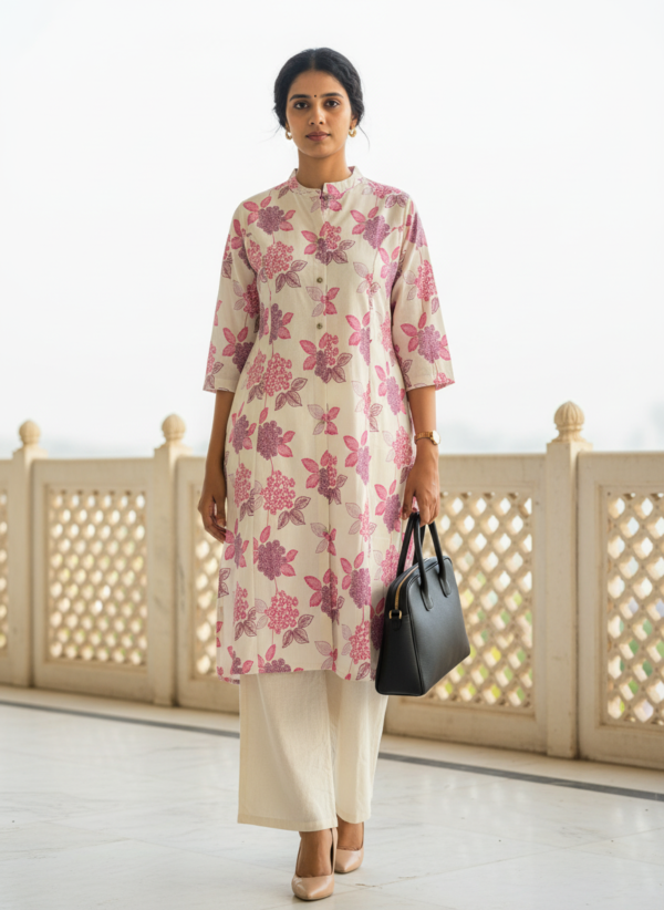 Office wear floral kurta set for women