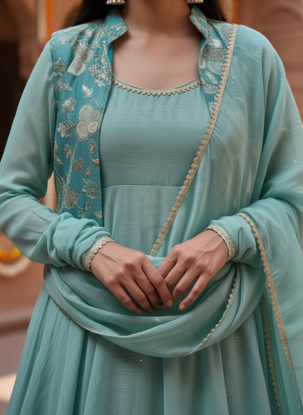 Festive wear Anarkali kurta set for women full look